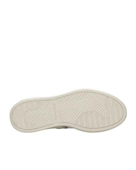Premiata White Lace-Up Sneakers