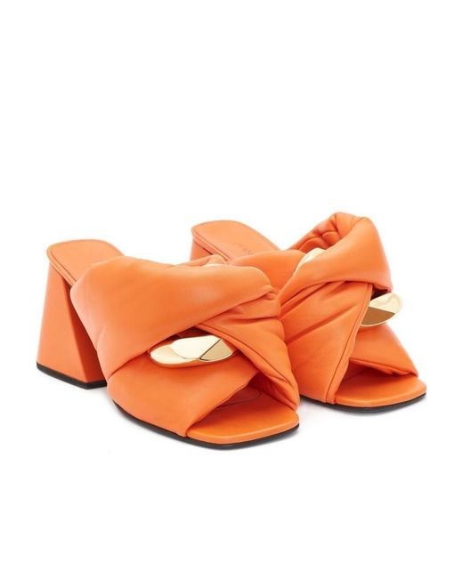 J.W. Anderson Orange Logo High-Heeled Sandals