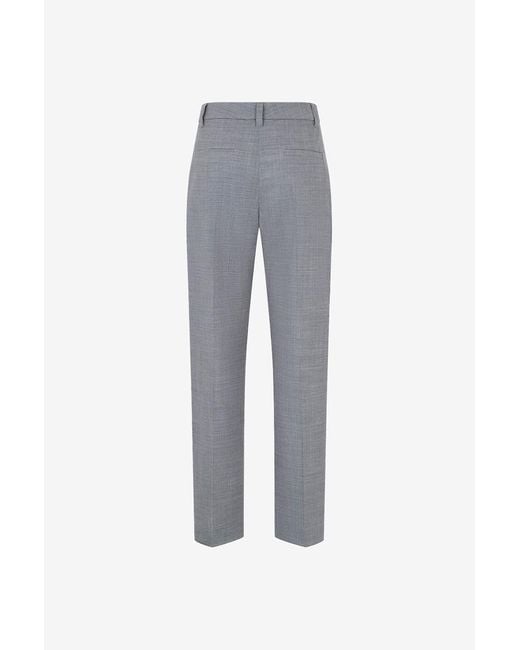 Brunello Cucinelli Gray Casual Pants With Belt Loops