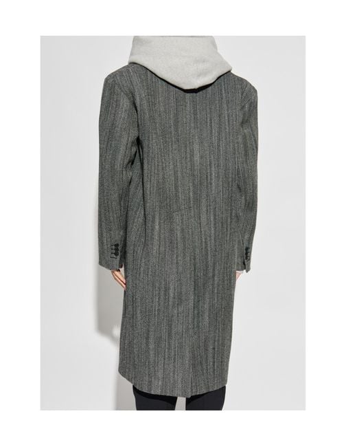 DSquared² Gray Double Breasted Coat for men