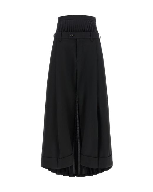 Junya Watanabe Black Pleated Trousers