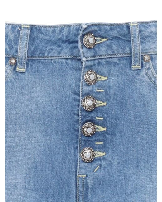 Dondup Blue Koons Gioiello Button-Fly Jeans