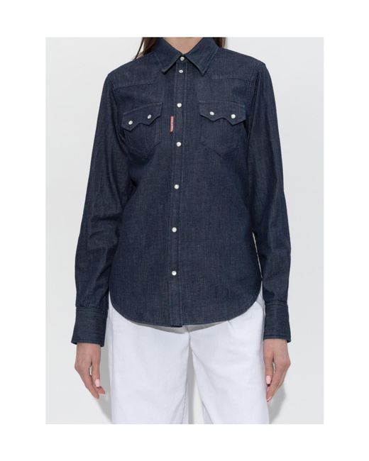 DSquared² Blue Denim Shirts