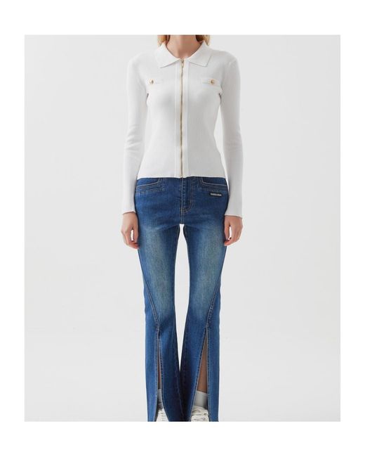 Marissa Chiara White Zip-Up Jacket