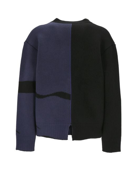 Burberry Black Ekd Intarsia-Knit Buttoned Cardigan for men