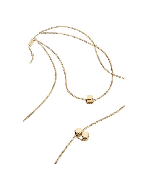Lemaire White Double Bead Detailed Necklace