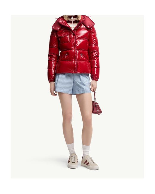 Moncler Red Hooded Padded Jacket