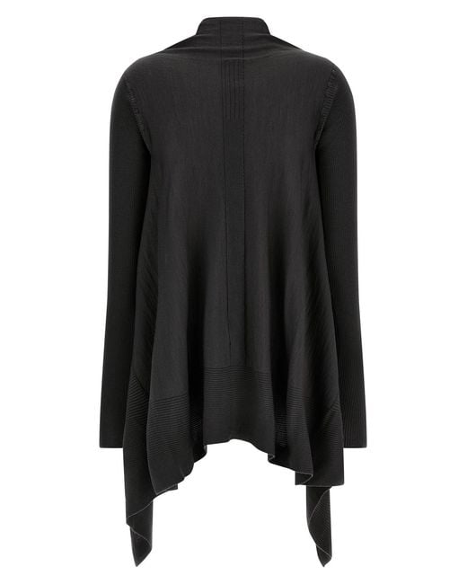 Rick Owens Black Long-Sleeved Cardigan