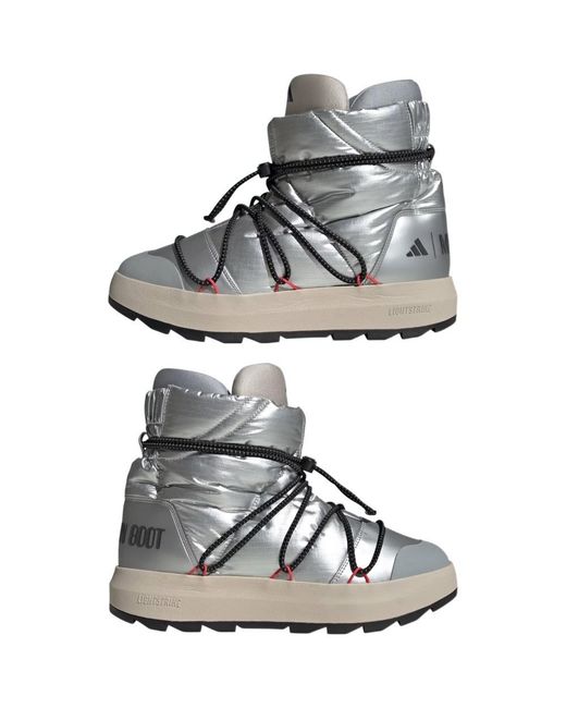 Adidas Originals Gray X Moon Boot Ace Mid Boots for men