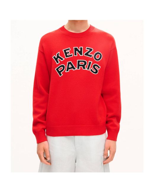 KENZO Red Paris Emblem' Jumper for men