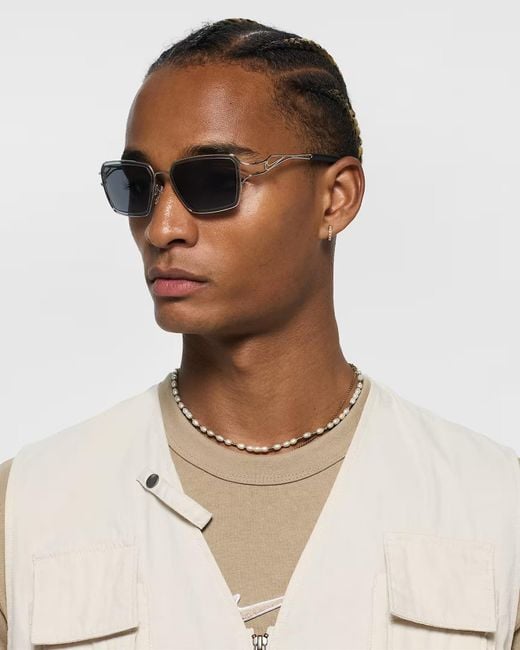 Nike Blue Veil Prism Rectangle Frame Sunglasses for men