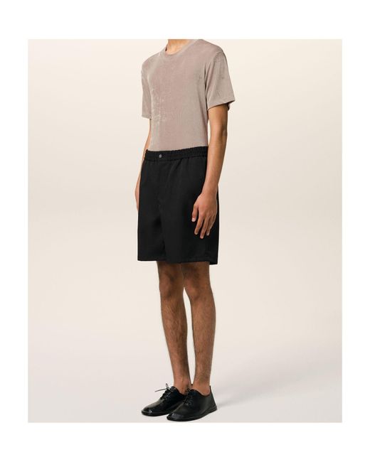 AMI Black Twill Short for men