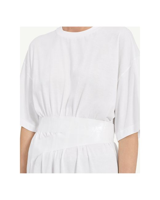 MM6 by Maison Margiela White Taped Jersey T-Shirt
