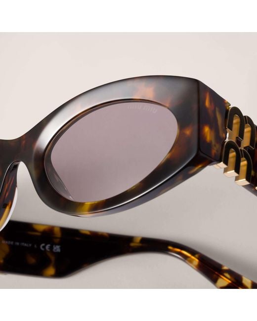 Miu Miu White Miu Glimpse Sunglasses for men