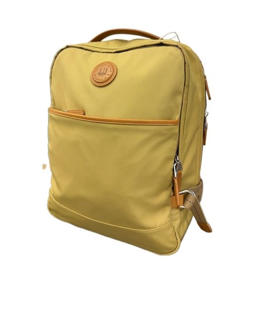 Dunhill Green Logo Zipper Backpack for men