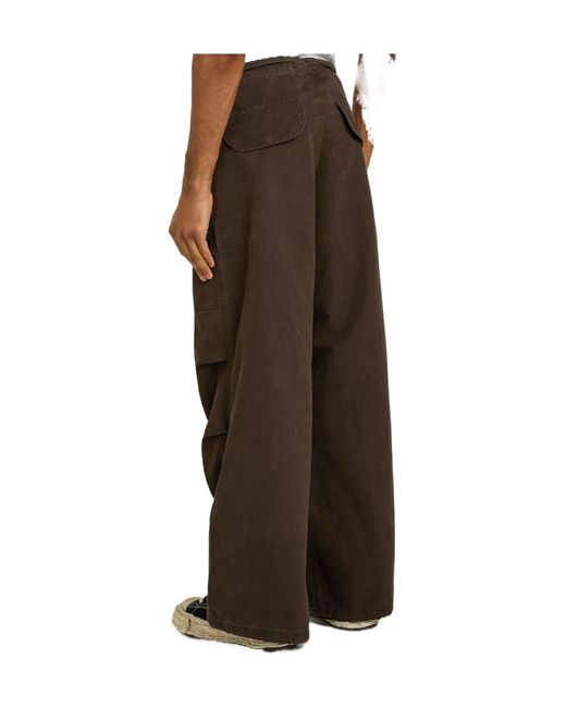 Entire studios Brown Barren Wide-Leg Denim Cargo Trousers for men