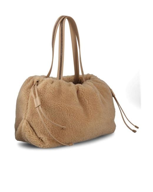 Brunello Cucinelli Natural Drawstring Tote Bag