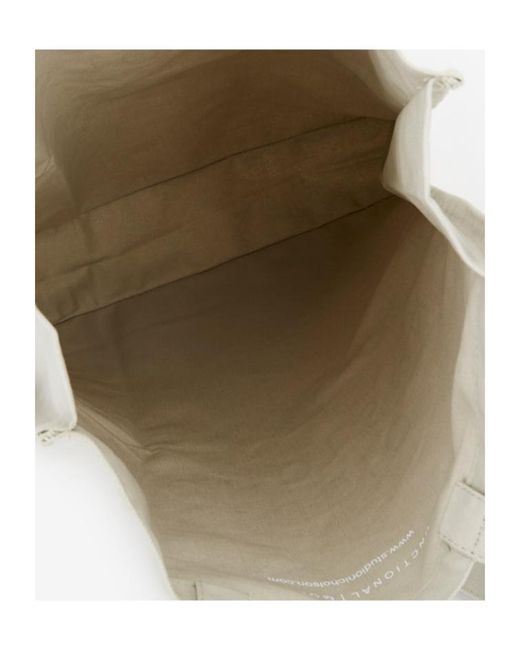 Studio Nicholson White Printed Logo Tote Bag for men