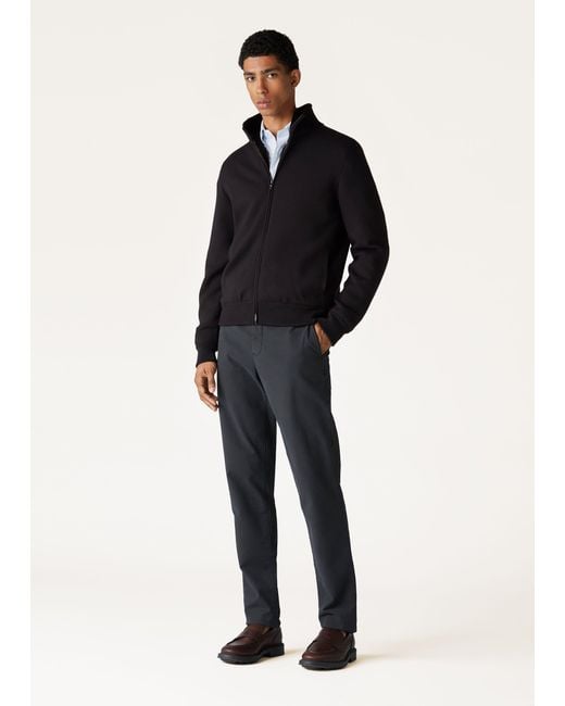 Loro Piana Black Belt-Loop Casual Pants for men