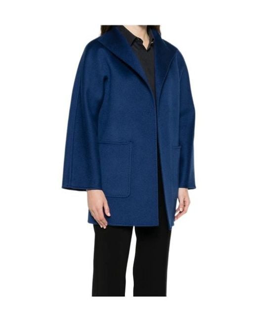 Max Mara Blue Long-Sleeved Coat