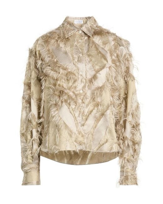 Brunello Cucinelli Natural Solid Color Shirt