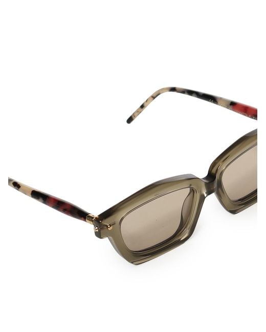 Kuboraum White Geometric Sunglasses for men