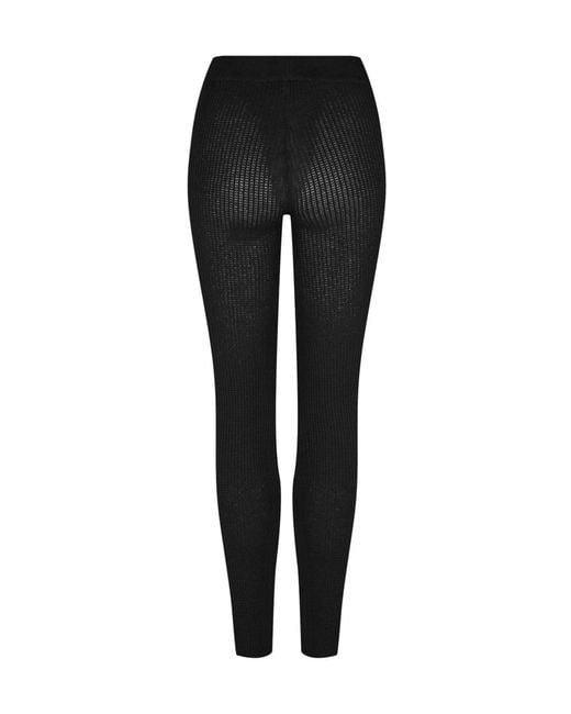 Fear Of God Black Ribbed Knitted Leggings