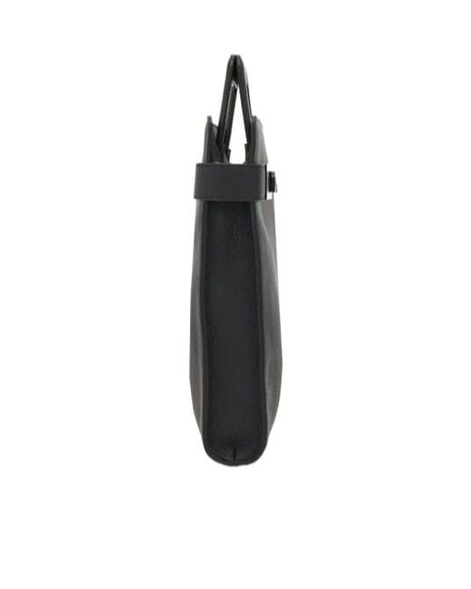 Ferragamo Black Business Bag With Gancini Buckles for men