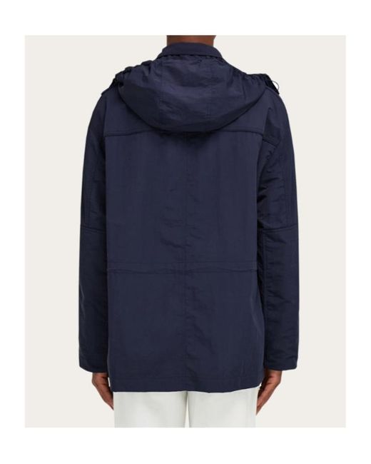 Ferragamo Blue Utility Jacket for men