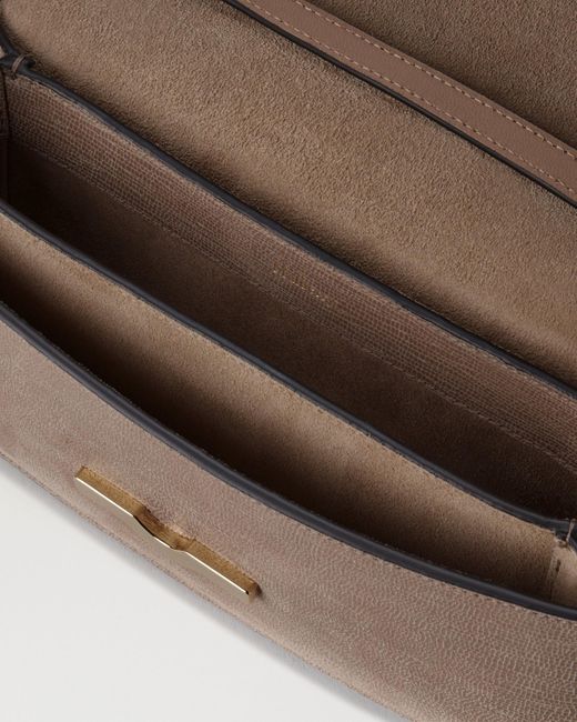 Mulberry Brown Flap-Top Cross Body Bag