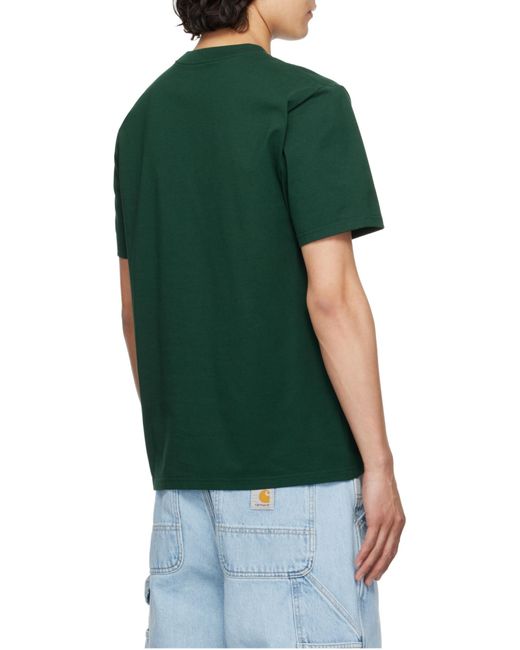 Carhartt Green University Script T-Shirt for men
