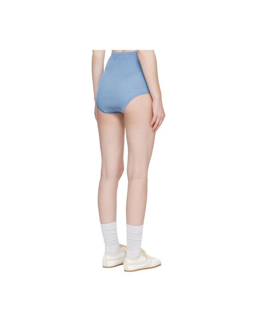 Rier Blue Ribbed Briefs