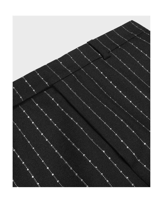 Céline Black Embroidered Flared Pants for men