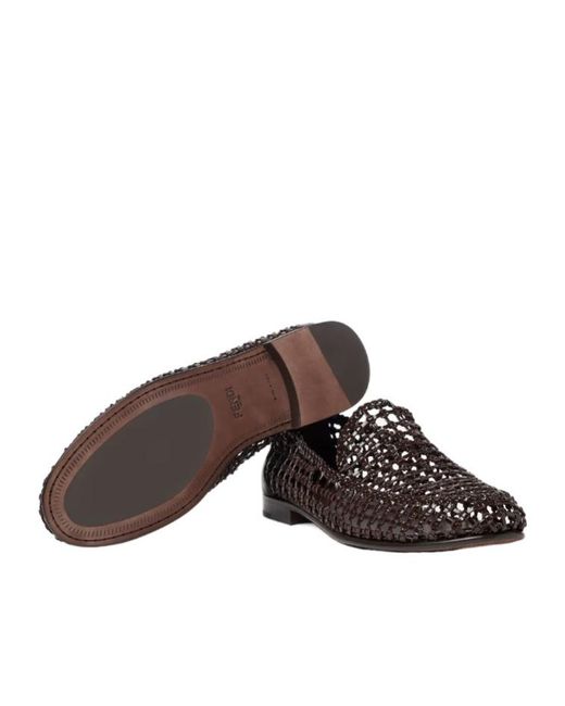 Fendi Black Woven Slip-On Loafers for men
