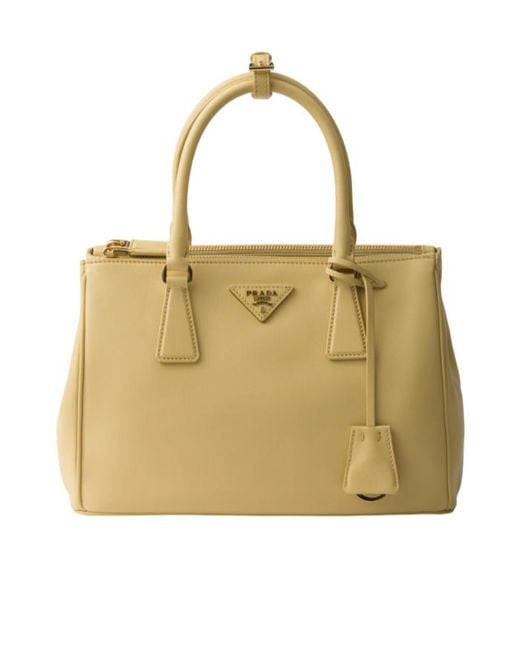 Prada Metallic Galleria Medium Leather Bag