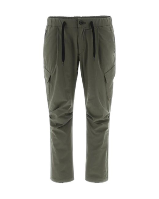 Herno Green Drawstring Tapered Trousers for men