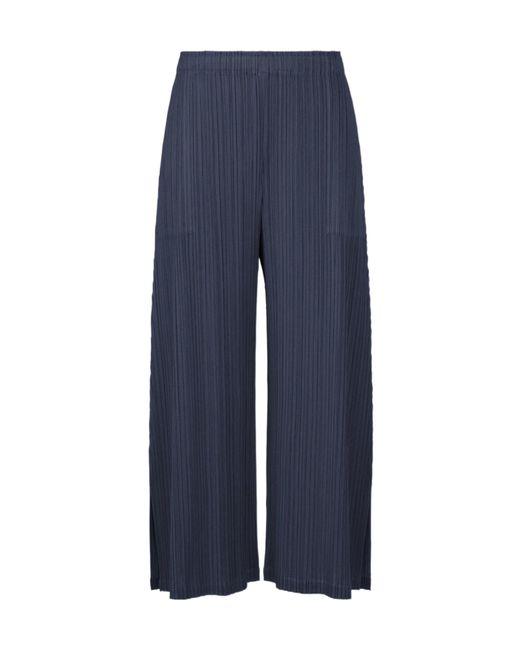 Pleats Please Issey Miyake Blue Pleats Please Issey Miyake Monthly Colors February Pleated Trousers