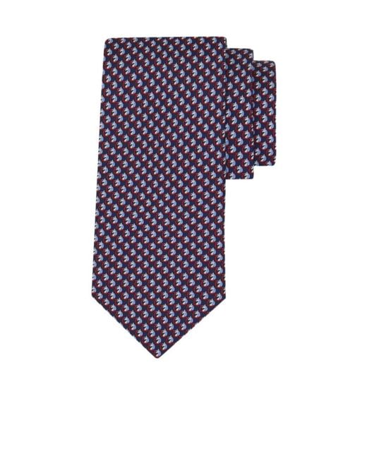Ferragamo Purple Ferragamo Pegasus Print Tie for men