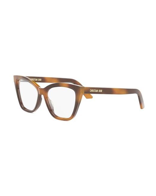 Dior Metallic Eyewear Cat-Eye Frame Glasses