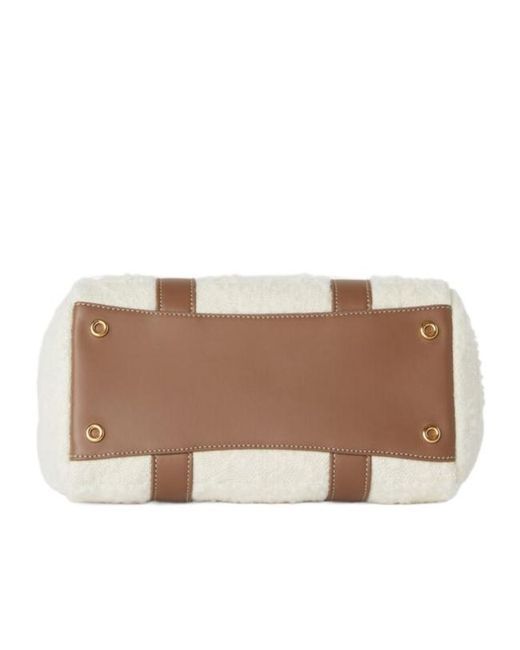Loro Piana Brown Double Handle Shoulder Bag