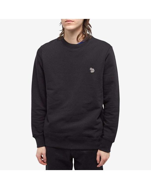 Paul Smith Blue Ps Zebra Logo Embroidered Sweatshirt for men