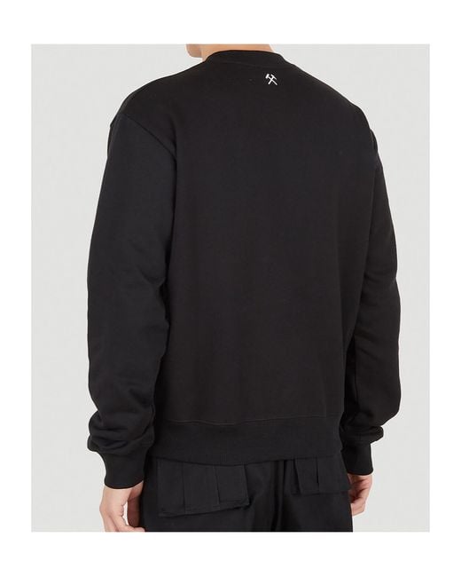 GmbH Black Screen Print Sweatshirt for men