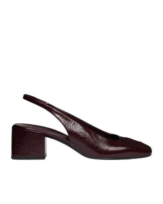 Courreges Black 55Mm Slingback Block-Heel Shoes