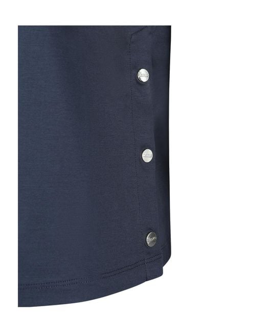 Herno Blue Button-Side T-Shirt