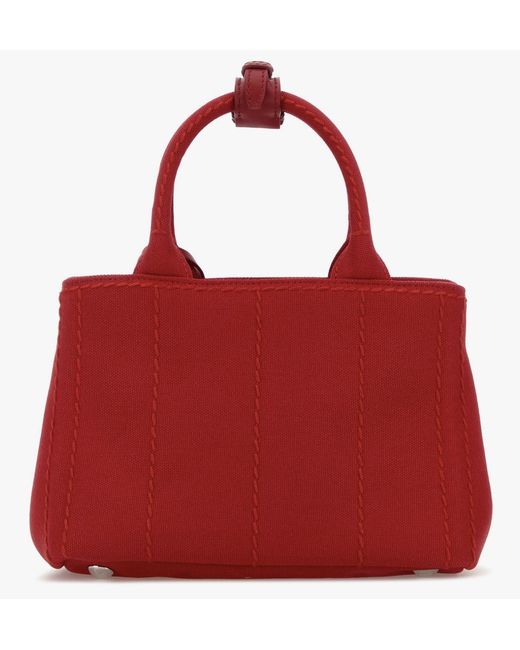 Prada Red Jardinière Tote Bag