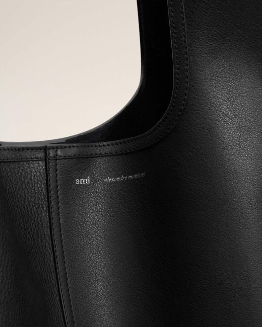 AMI Black Etienne Hobo Bag for men