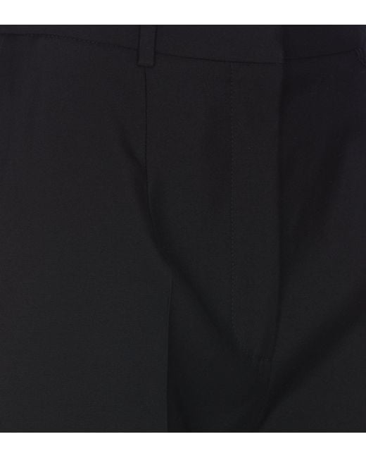 McQueen Black High-Waist Cropped Trousers