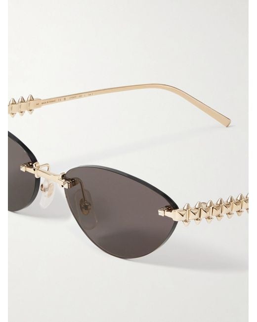 Cartier White Cat-Eye Frame Sunglasses