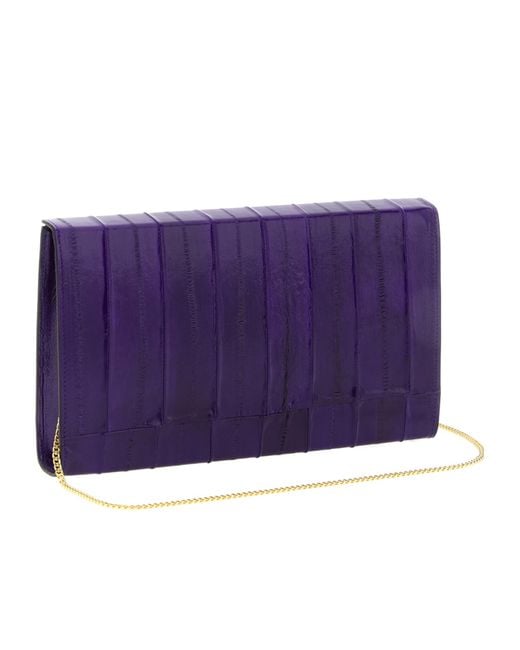 Giuseppe Zanotti Purple Tuxedo Panelled Clutch Bag