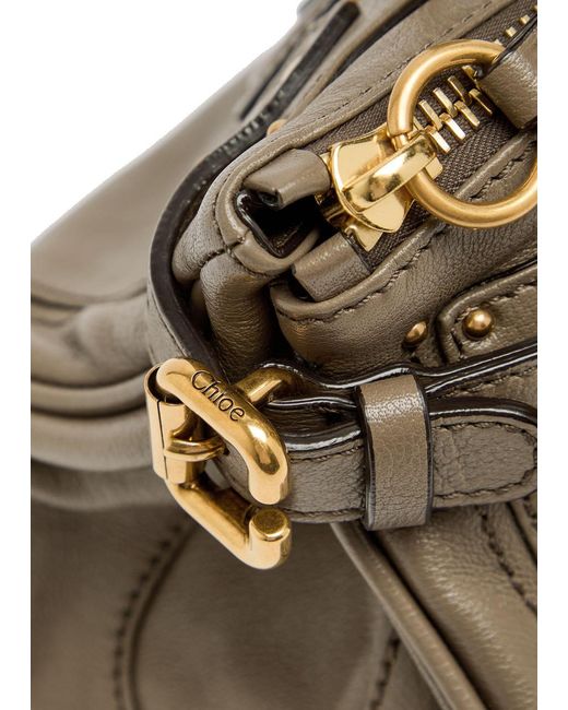 Chloé Brown Paddington Medium Grained Leather Shoulder Bag
